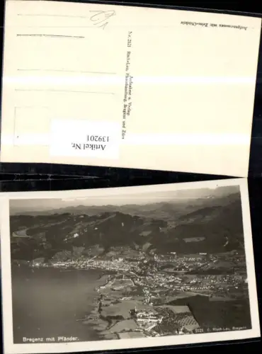 139201,Bregenz m. Pfänder Luftaufnahme pub Risch Lau 2121