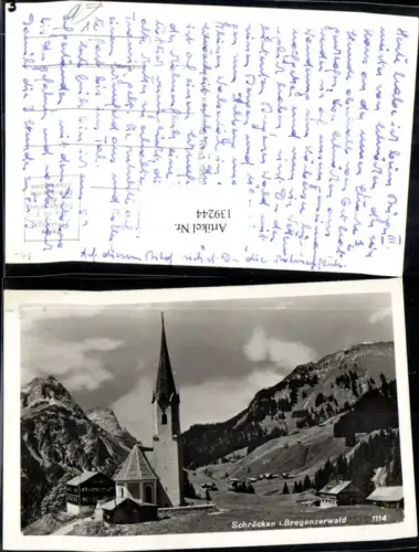 139244,Schröcken i. Bregenzerwald Ansicht m. Kirche pub Risch Lau 1114