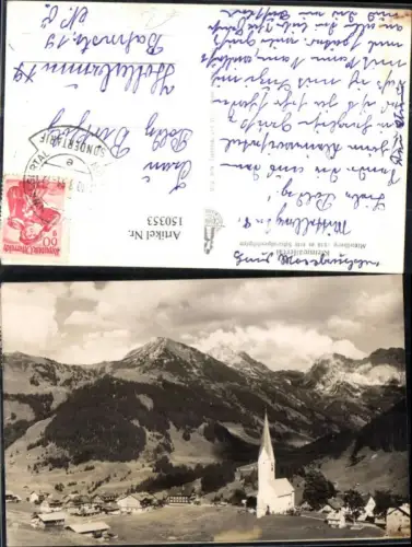 150353,Mittelberg Kleinwalsertal m. Schafalpenköpfen 1953