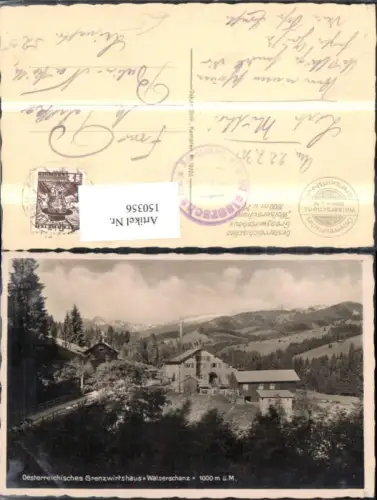 150356,Österreichischs Grenzwirtshaus Walserschanz Mittelberg Riezlern Kleinwalsertal Ansicht 1930