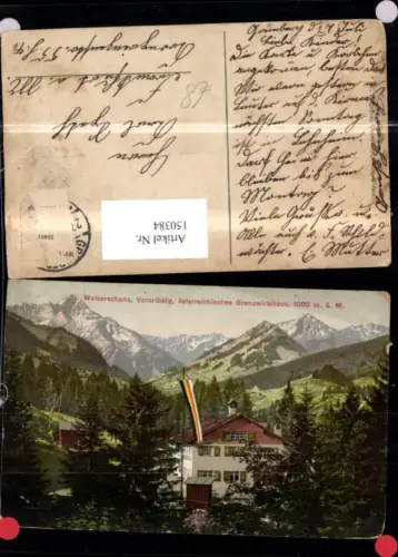 150384,Walserschanz Grenzwirtshaus Ansicht 1927 Schruns