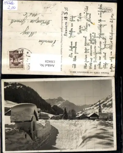 150428,Riezlern m. Widderstein Winteransicht 1935