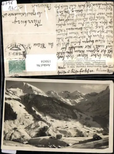 150434,Mittelberg Alpenkurhaus Walsertal Winteransicht 1934