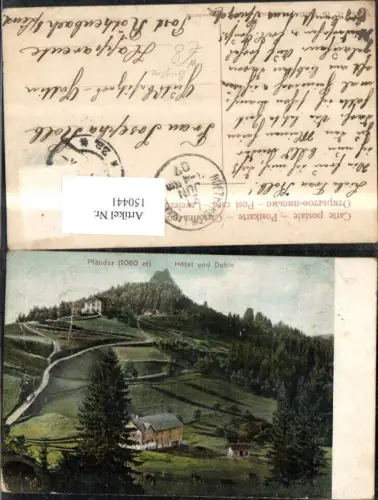 150441,Pfänder Ansicht Hotel u. Dohle Lochau Bregenz 1907