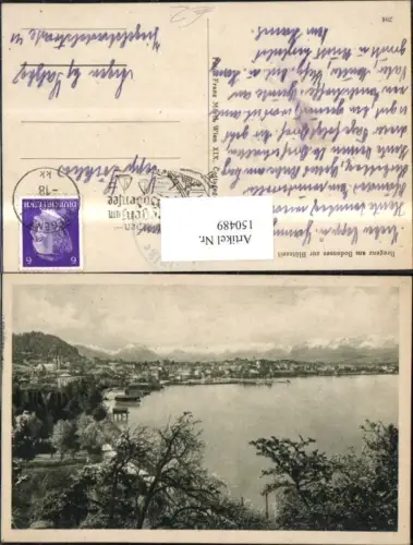 150489,Bregenz Bodensee Ansicht zur Blütezeit 1943