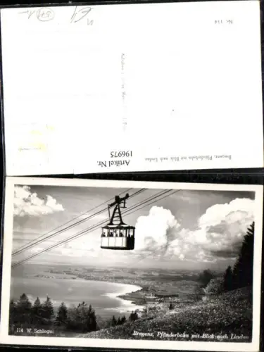 196975,Bregenz Pfänderbahn m. Blick nach Lindau Seilschwebebahn