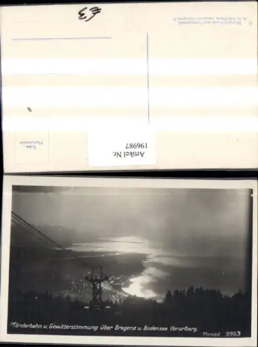 196987,Pfänderbahn u. Gewitterstimmung über Bregenz u. Bodensee