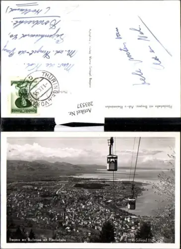 Bregenz a. Bodensee Totale m. Pfänderbahn Seilschwebebahn Ach- u. Rheinmündung