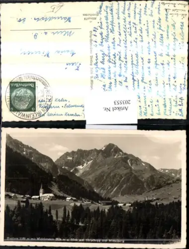Riezlern Totale m. Widderstein u. Blick auf Hirschegg u. Mittelberg
