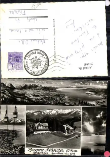 Bregenz Totale Pfänder Seilschwebebahn Lindau Konstanz Säntis Mehrbildkarte pub Risch Lau 1243