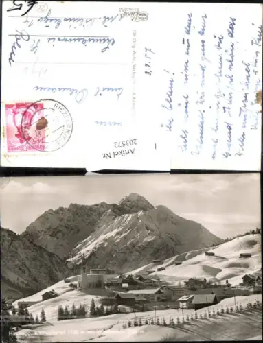 Hirschegg Totale Kleinwalsertal m. Widderstein Winterbild