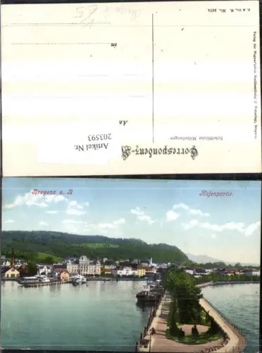 Bregenz a. Bodensee Teilansicht Hafenpartie Dampfer pub Purger e Co 2474