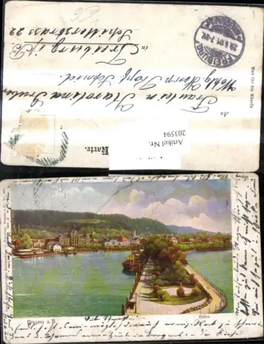 Bregenz a. Bodensee Teilansicht Hafen Dampfer Schiffe pub J. Webering 228
