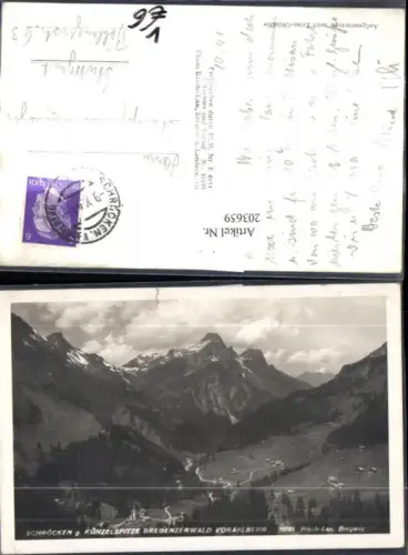 Schröcken geg. Künzelspitze Bregenzerwald pub Risch Lau 10191