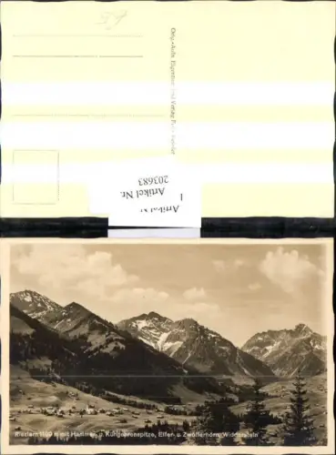 Riezlern Totale m. Hammerspitze u. Kühgehrenspitze Elferhorn u. Zwölferhorn u. Widderstein