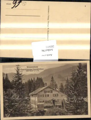 Walzerschanz Österreichisches Grenzwirtshaus Grenze Riezlern Walserschanz