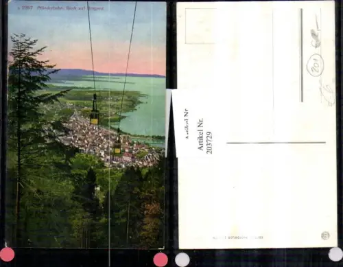 Pfänderbahn Seilschwebebahn m. Blick auf Bregenz Totale