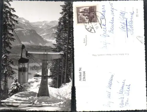 236164,Seilbahn Gondel Bezau Sonderdach Winterbild
