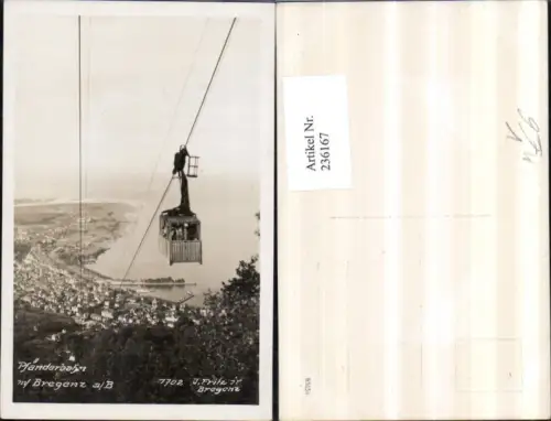 236167,Bregenz am Bodensee Totale Pfänderbahn Seilbahn Gondel pub J. Fritz jr. 1702