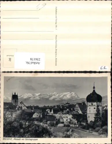 236178,Bregenz Altstadt m. Säntisgruppe Martinsturm