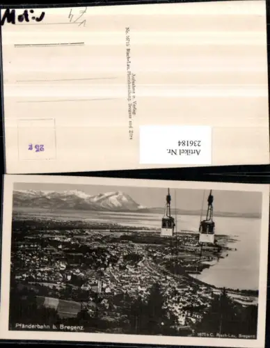 236184,Bregenz am Bodensee Totale Pfänderbahn Seilbahn Gondel pub Risch-Lau 1671b