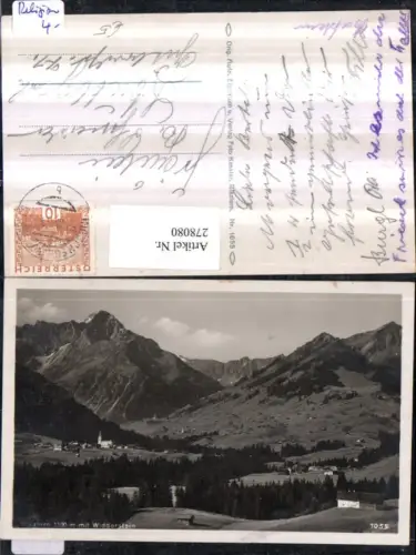 278080,Riezlern Totale m. Widderstein Bergkulisse