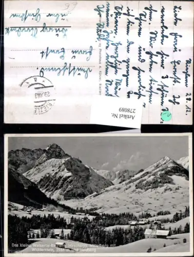 278089,Das kleine Walsertal Riezlern Hirschegg Mittelberg Totale m. Widderstein u. Heuberg Bergkulisse