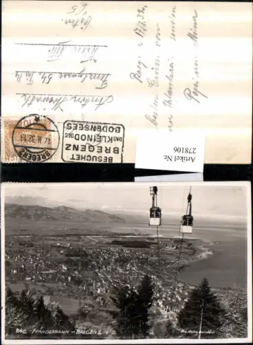 278106,Bregenz am Bodensee Totale Pfänderbahn Seilbahn pub Foto Heim 240