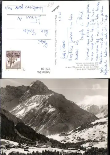 278108,Kleinwalsertal Riezlern Hirschegg u. Mittelberg Totale m. Widderstein Bergkulisse Winterbild