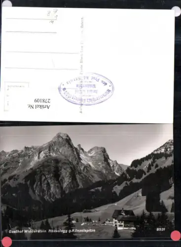 278109,Gasthof Widderstein Nesselegg geg. Künzelspitze Bergkulisse b. Mittelberg pub Foto Risch-Lau 8931