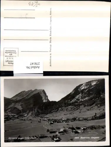 278147,Rehmen b. Au Totale m. Kanisfluh Bergkulisse pub Foto Risch-Lau 2853