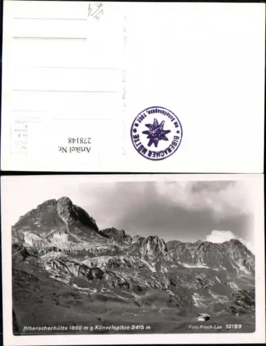278148,Biberacherhütte Berghütte geg. Künzelspitze b. Schröcken pub Foto Risch-Lau 12159
