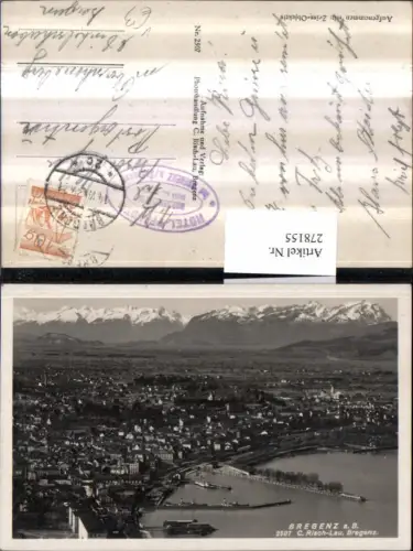 278155,Bregenz am Bodensee Totale Bergkulisse pub Foto Risch-Lau 2507