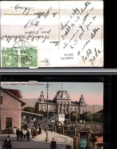299176,Bregenz am Bodensee Hafen u. K.K. Postamt pub J. Bader