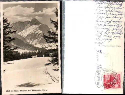 307672,Blick ins kleine Walsertal b. Riezlern m. Widderstein Bergkulisse Winterbild