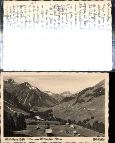 307688,Mittelberg Totale m. Widderstein Bergkulisse