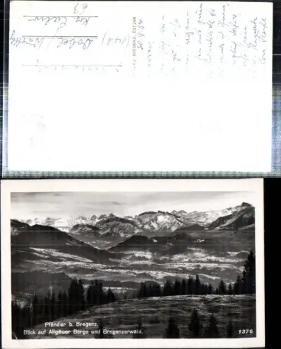 307704,Pfänder b. Bregenz Blick auf Allgäuer Berge u. Bregenzerwald Bergkulisse