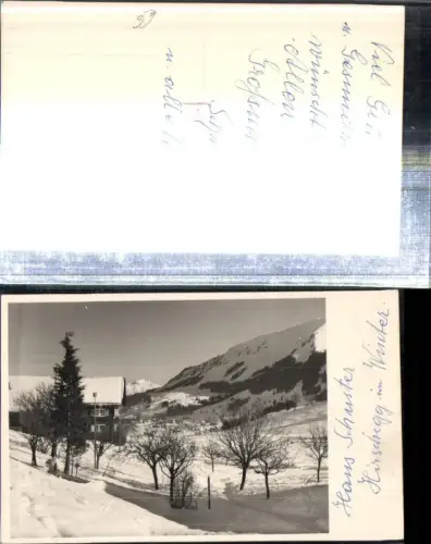 307711,Hirschegg Teilansicht Bergkulisse Winterbild