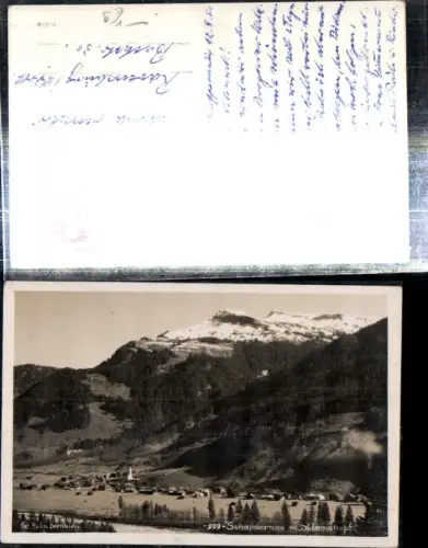 307715,Schoppernau Totale m. Didamskopf Bergkulisse pub Foto Heim 999