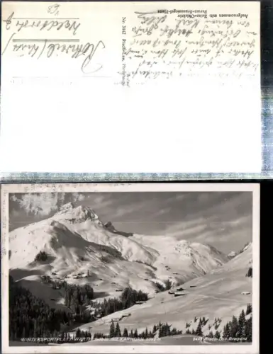 307719,Warth Totale m. Karhorn Bergkulisse Winterbild pub Risch-Lau 3442