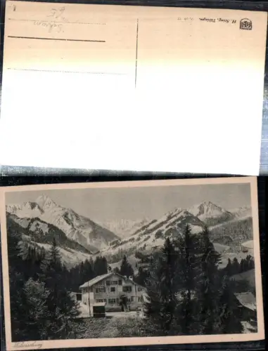 307723,Walserschanz Grenzwirtshaus b. Riezlern Bergkulisse