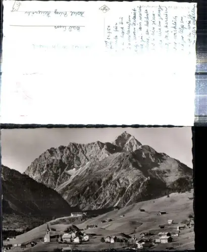 307753,Hirschegg im Kleinwalsertal Totale m. Widderstein u. Bärenkopf Bergkulisse