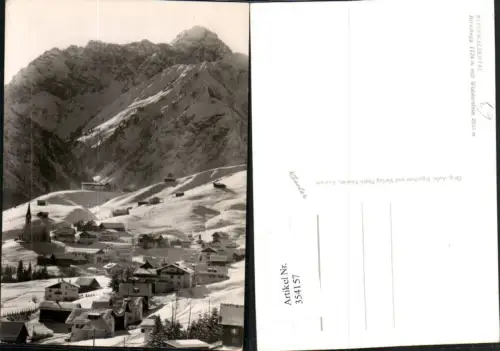 354157,Kleinwalsertal Hirschegg Totale m. Widderstein Bergkulisse Winterbild