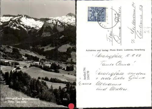 354170,Sibratsgfäll Totale m. Gottesackerwände u. Hoher Ifen Bergkulisse