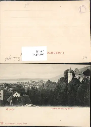 354179,Bregenz Teilansicht Altstadt m. Blick auf den See pub Trenkler e Co 7647P