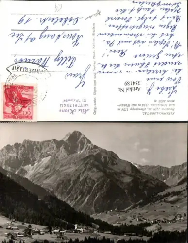 354189,Riezlern Hirschegg u. Mittelberg Totale m. Widderstein Bergkulisse