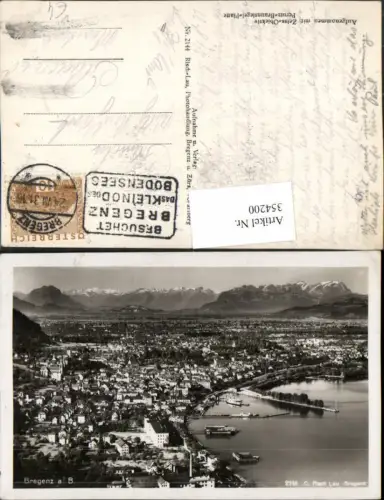 354200,Bregenz am Bodensee Totale Hafen Bergkulisse pub Risch-Lau 2144