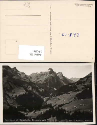 354256,Schröcken m. Künzelspitze Bergkulisse pub Risch-Lau 1721