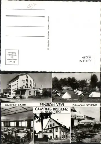 354280,Bregenz Campign Pension Vevi Gasthof Lamm Mehrbildkarte