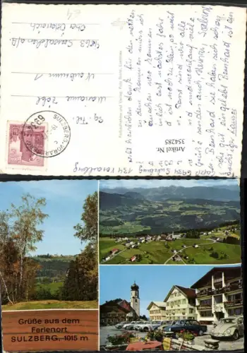 354285,Sulzberg Totale Marktplatz Kirche Mehrbildkarte